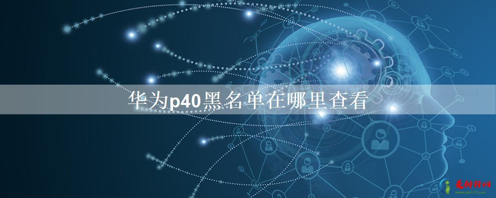 华为p40黑名单在哪里查看